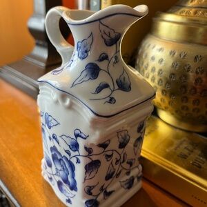 Blue & White Floral Vase